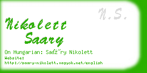 nikolett saary business card
